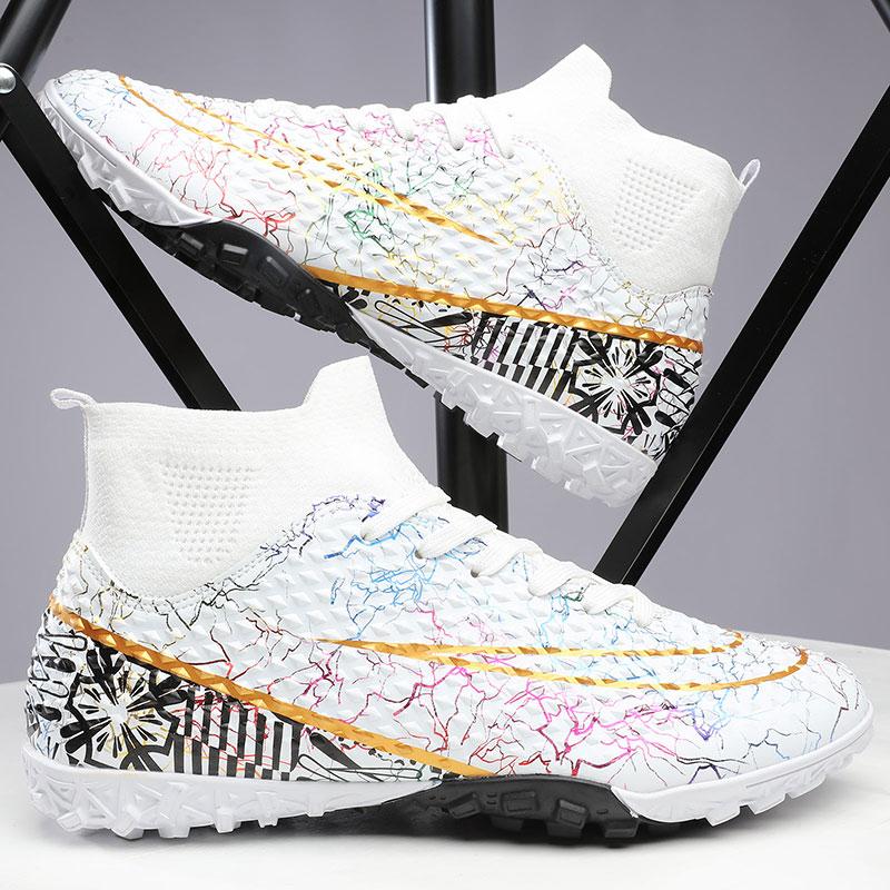 Latest Sneakers FG/TF Soccer Shoes Men's and Women's Outdoor Lawn Training Shoes Non-Slip Football Shoes Super Durable