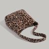 Autumn Winter New Korean Version Ins Style Imitation Lamb Wool Large Capacity Shoulder Underarm Bag Fashion Versatile Leopard Print Tote Bag
