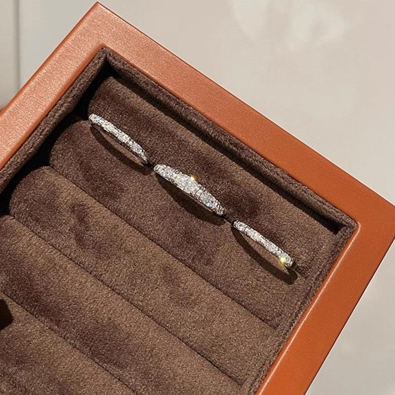Classic Copper Alloy Zircon Ring Ladies Jewelry Wedding Promise Party Gift
