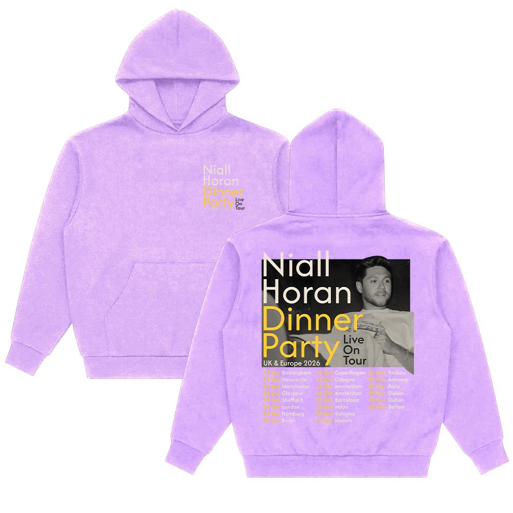 Niall Horan Dinner Party UK & Europe 2026 Live On Tour Hoodies Men Women Harajuku Hip Hop Street Sweatshirts Casual Streetwear