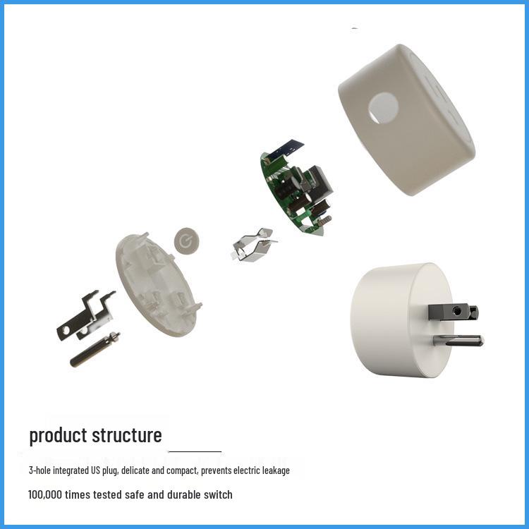 Smart 10A WiFi/Bluetooth Plug with Alexa Voice Control, Remote App, Timer, and Cycle Switch