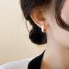 2024 New  Trend Oil-dropping Geometric Square Earrings for Women Simple Retro Temperament Ear Buckle Luxury Jewelry Gift