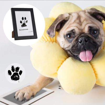 Pet Paw Print Desk Frame With Ink Kit DIY Print Memorial Keepsake Kit Meaningful Pet Keepsake Picture Frame Set For Home Decor