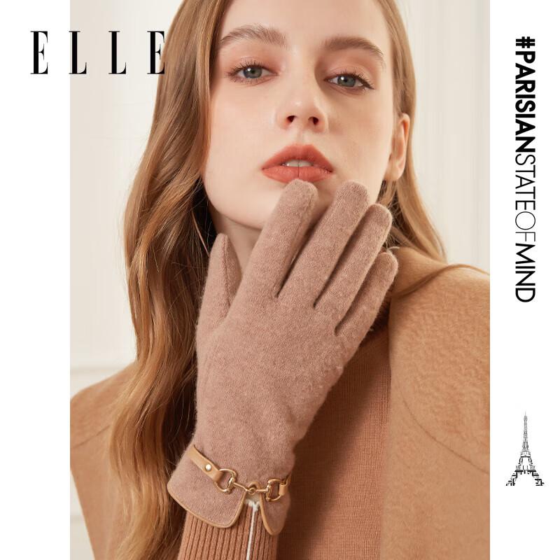

Женские флисовые перчатки ELLE с сенсорным экраном, шерстяные на ощупь One Size