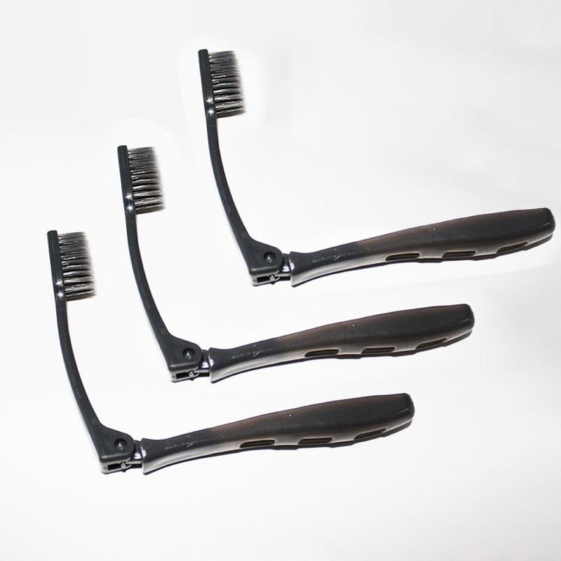 

3/5/10Pcs Hygiene Oral Portable Disposable Foldable Travel Folding Bamboo Charcoal Toothbrush 3pcs чёрный