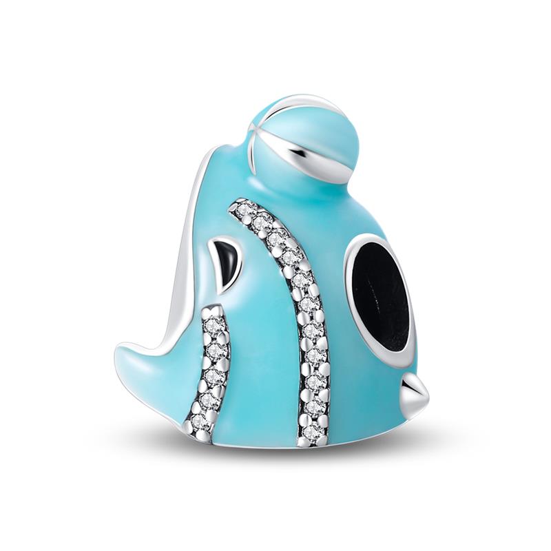 Copper Dark Blue Star Moon Starry Sky Shiny Zircon Beads Suitable For Panoriginal Bracelet Diy Jewelry Birthday