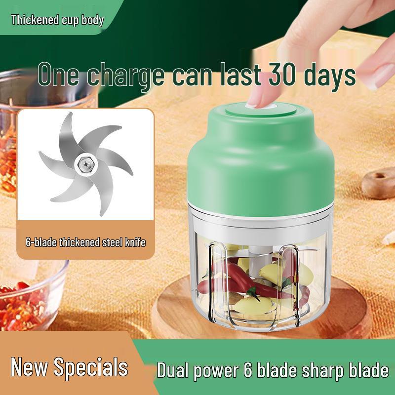 Wireless Electric Garlic Mincer & Masher - Automatic Garlic Press & Mixer for Kitchen and Baby Food Preparation