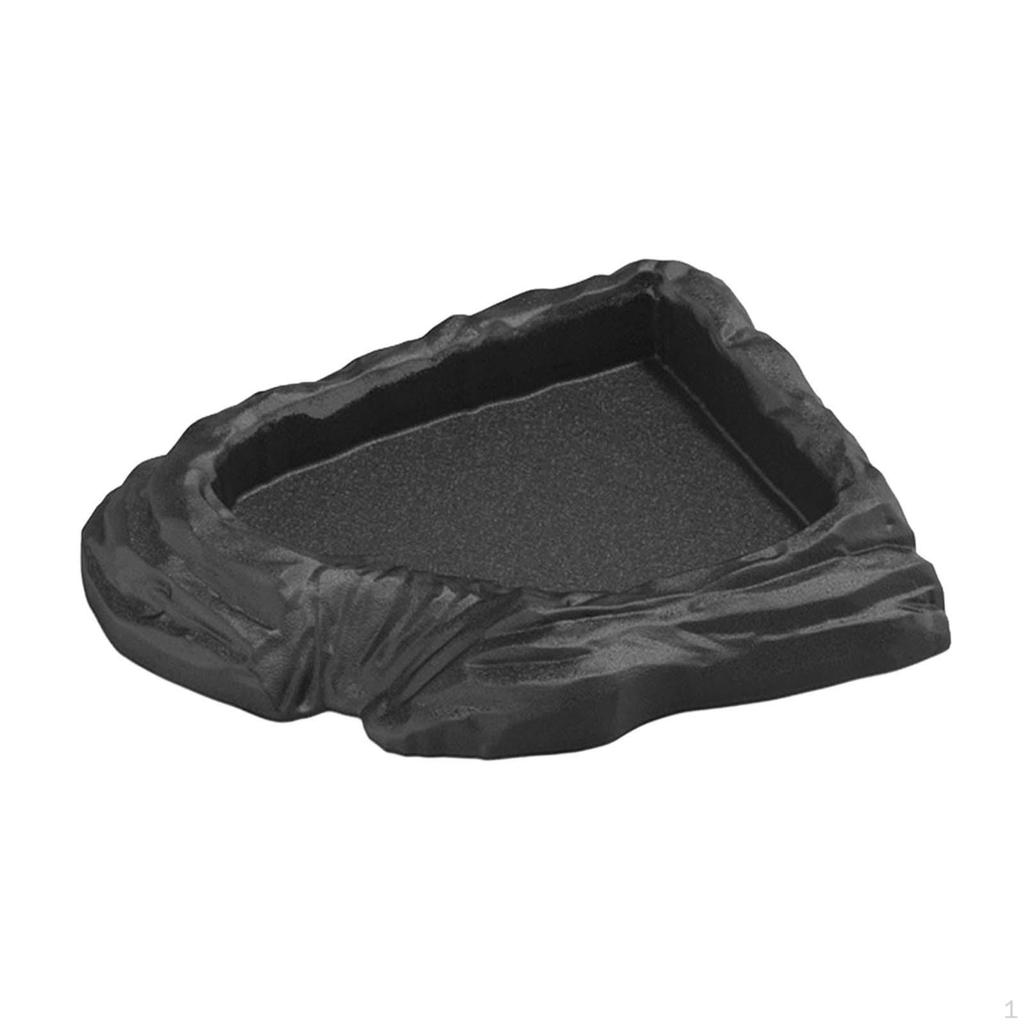 Reptile Water Dish Corner Feeding Bowl for Turtles And Chameleons