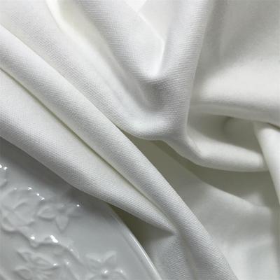 Off-white Opaque Pure Cotton Double-Sided Knit Fabric, Medium Stretch, Crisp Drape, M031