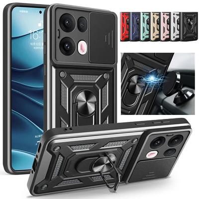 Hülle mit Panzerung für OPPO F29 PRO A5 PRO Reno 13 Pro 5G Hülle Schiebekamera Schutz Ringhalter Stoßfeste Abdeckung Fundas