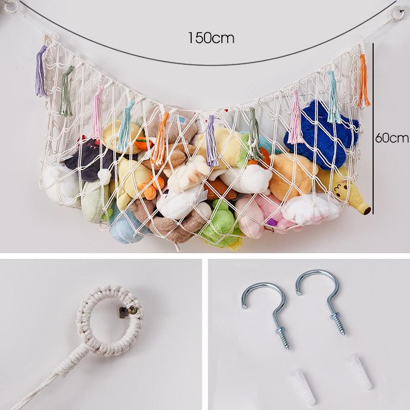 Hand-Knitted Small Bear Toy Hammock Net for Plush & Figures