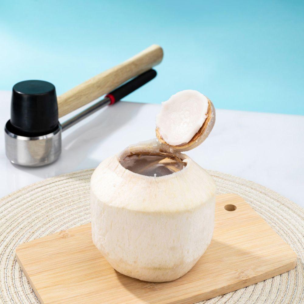 Stainless Steel Coconut Opener Kit with Corkscrew Coconut Puncher Coconut Breaker Kit  Fruit Store