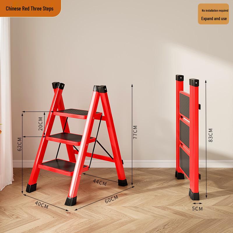 Lightweight 3-Step Folding Telescopic Ladder