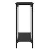 Console Table with Shelf Black Oak Effect 101 X 30.5 X 75 Cm