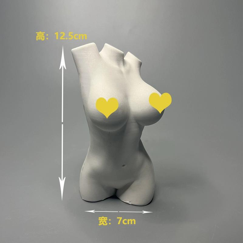 Minimalist Female Body Sculpture, Gypsum Desktop Art Decoration, Small Ornaments, High End Birthday Gifts