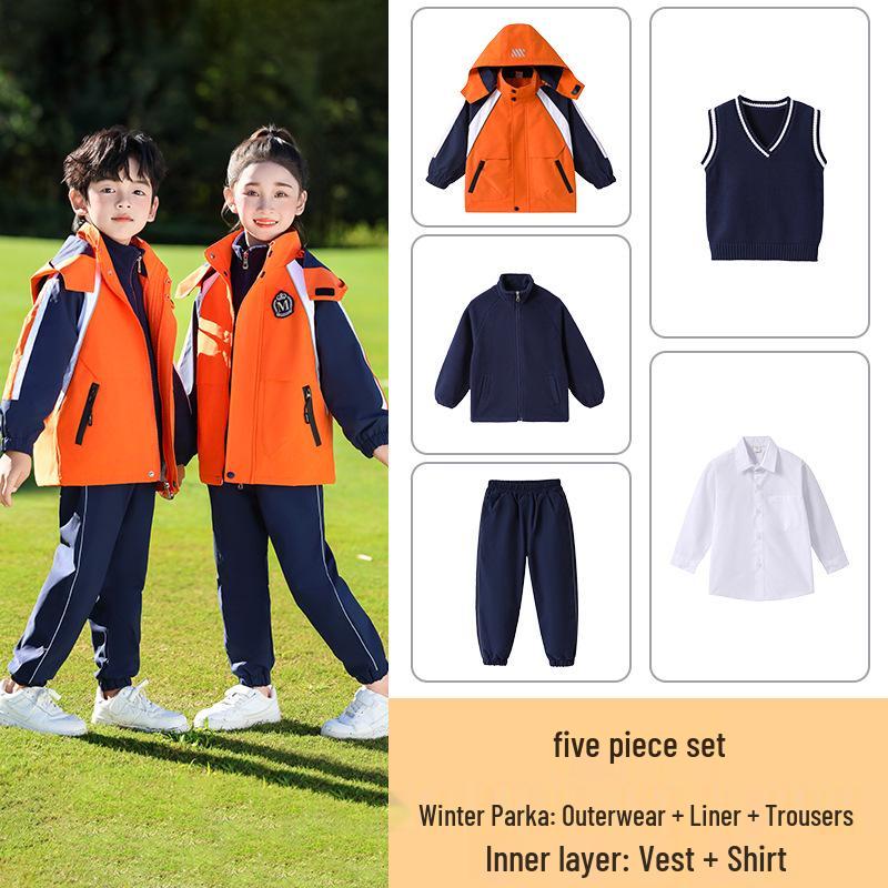 Elementary Student Seasonal Uniform Set: Windbreaker & Winter Outfit