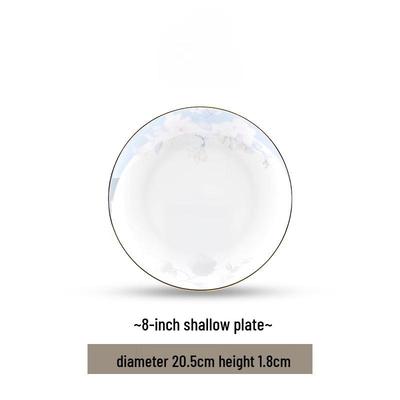 Jingdezhen Wuhe Qin Yun Ceramic Shallow Plate