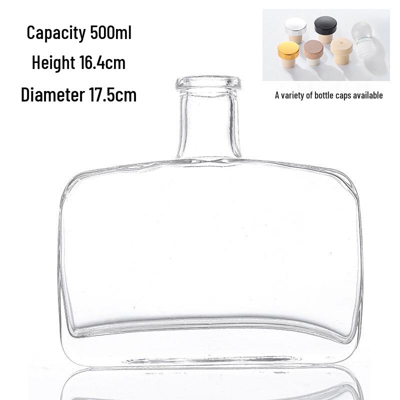 Flat Square Transparent Aroma Diffuser Bottle for Home Decor