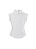 Women Summer Sexy Half Turtleneck Sleeveless T-Shirts Tops Solid Slim Fit Pullovers Causal Tees Shirts Female Streetwear Basics Tees