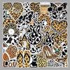 50-Pack Waterproof Leopard & Cow Print Graffiti Stickers for Skateboards, Phone Cases, and Suitcases