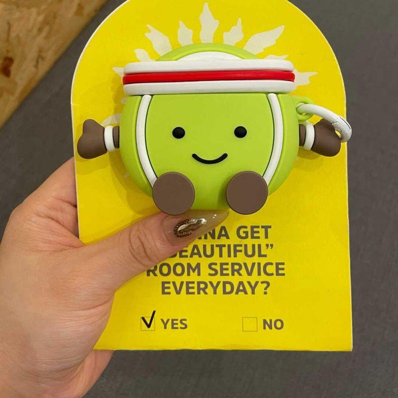 

Earphone Case Apple Airpods3 Generation Protective Case Airpods2 Generation Niche Style Silicone 1/2 Generation Drop-Resistant Soft Case Couple Apple Airpods 3 Generation Sitting Tennis + Ring