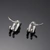 Plate Street Wear Dual Purpose Stud Earring Korean Earrings Hook Prong Earrings Men Accessories