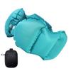Inflatable Neck Pillow for Travel Office Rest With Air Pumps Storage Box Double Sideds Fabric TPU Materials