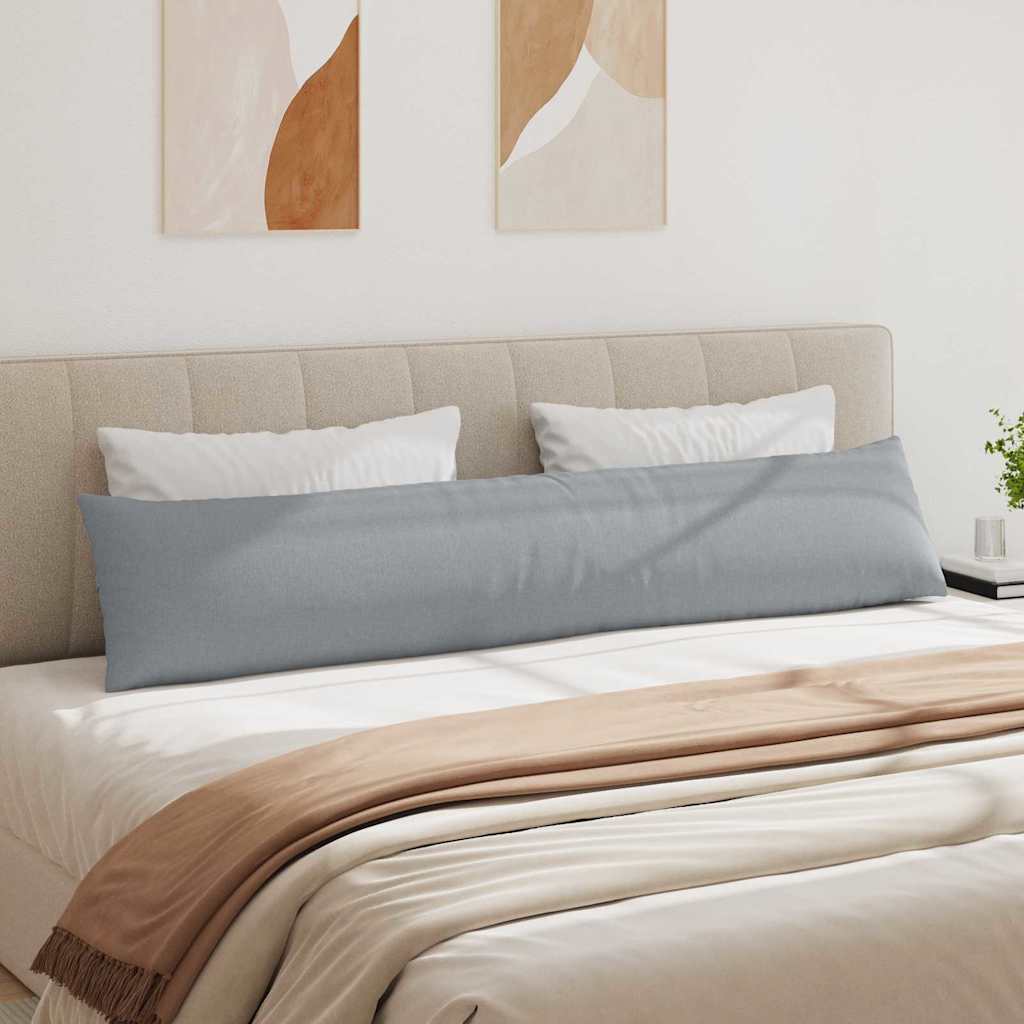 Sofa Cushions 2 Pcs Light Grey 200 X 40 Cm Fabric