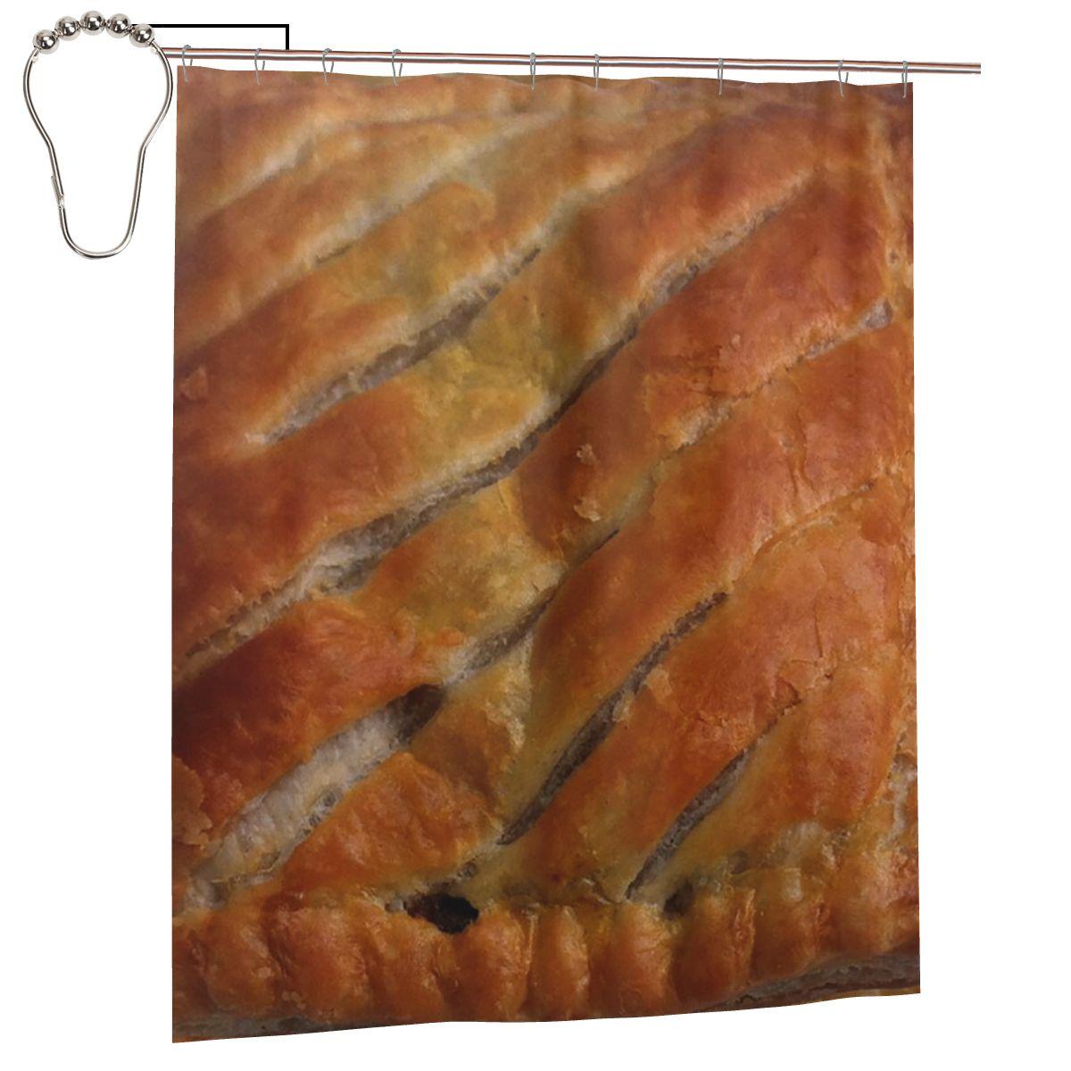 Greggs Steak Bake Shower Curtain Bathroom Polyester Waterproof Bath Curtains With Hooks W60H190(CM)-1 Pcs