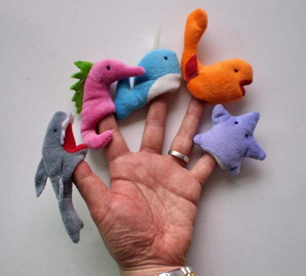 HJ Finger Puppet Animal Fish Finger Puppet Toy Finger Puppet Animal Baby Toy Educational Toy Story Cloth of (Set 50)