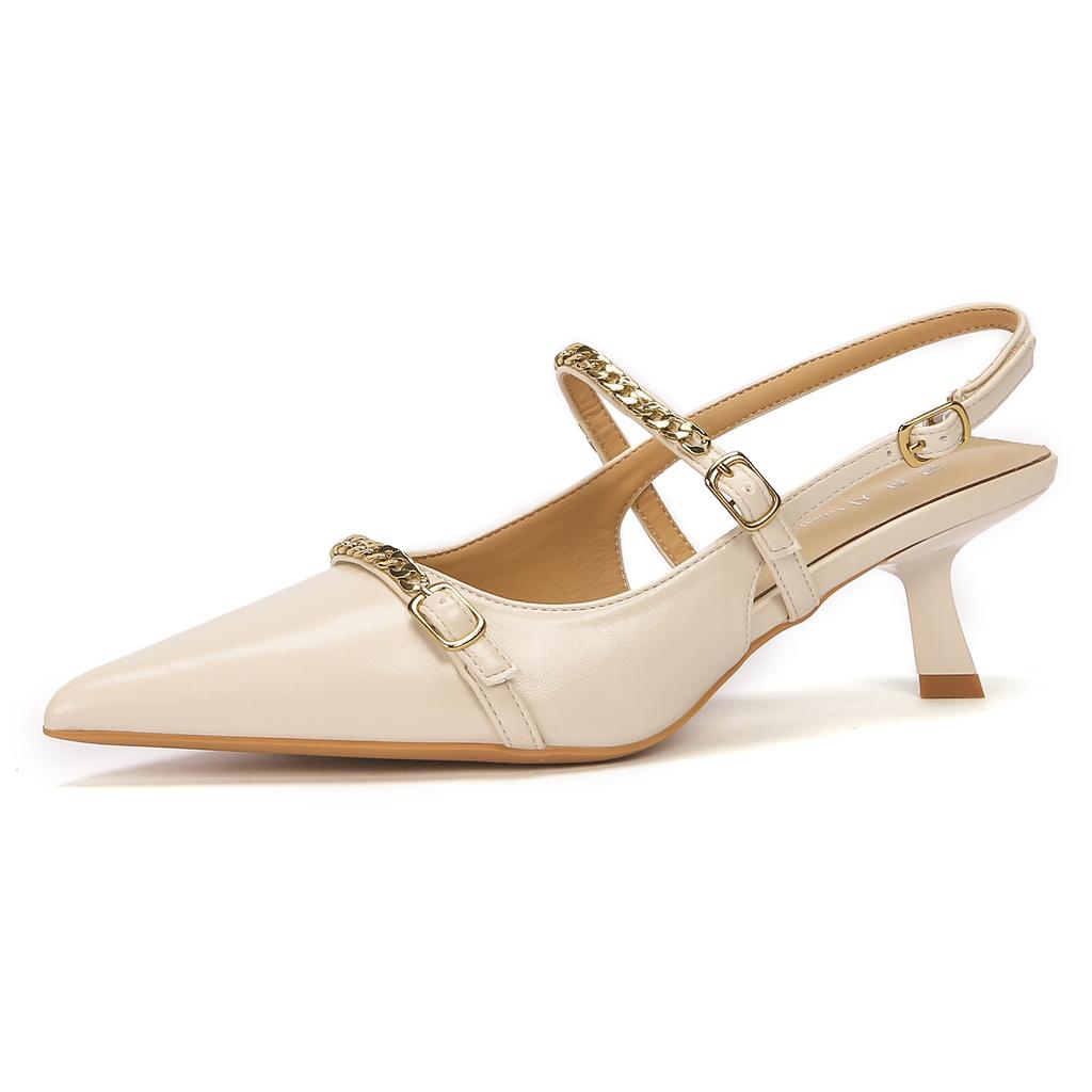 H968-5 New summer shoes women's skirt fashionable versatile pointed head bag head high heels thin heel sandals