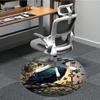 1pc Raven Print Chair Carpet for Office Non-Slip, Machine Washable Rug for Office, Sleeping, Room - Holiday Decor