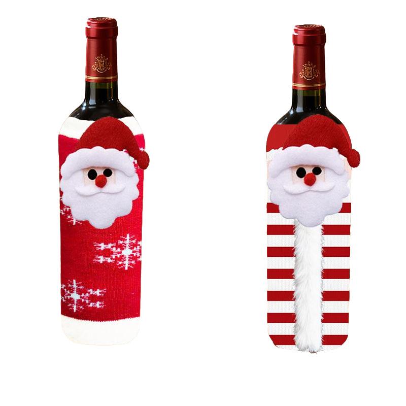 New European and American Christmas wine bottle set for home and dining room atmosphere decoration wine set