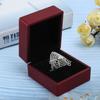 Ring Box Square Ring Jewelry Earring Coin Box with LED Light for Wedding Engagement