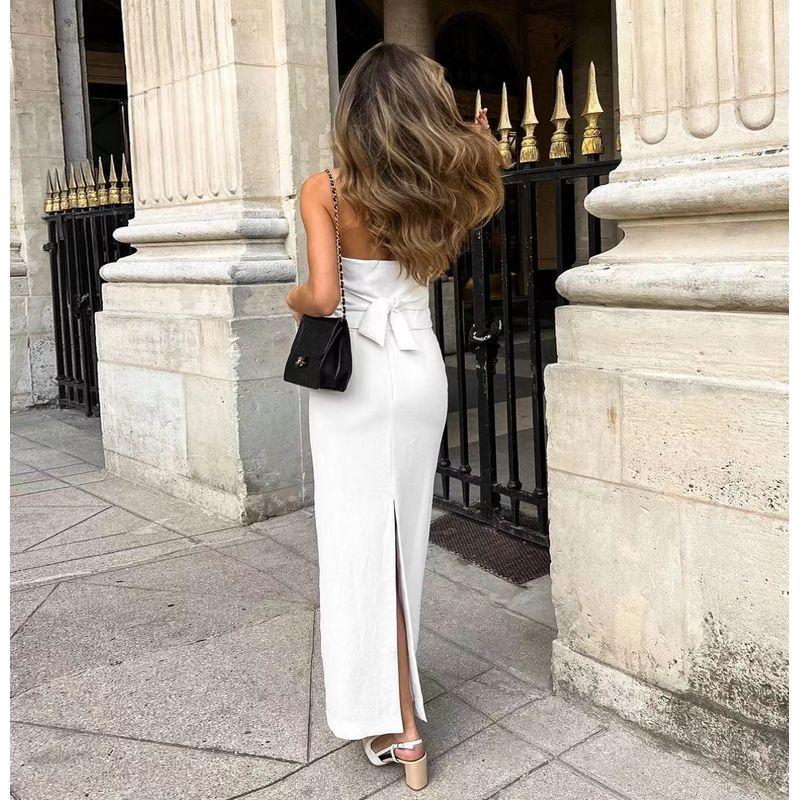 Western Style Sexy Halter Top Skirt sets Hanging Neck Vest Half Skirt Set