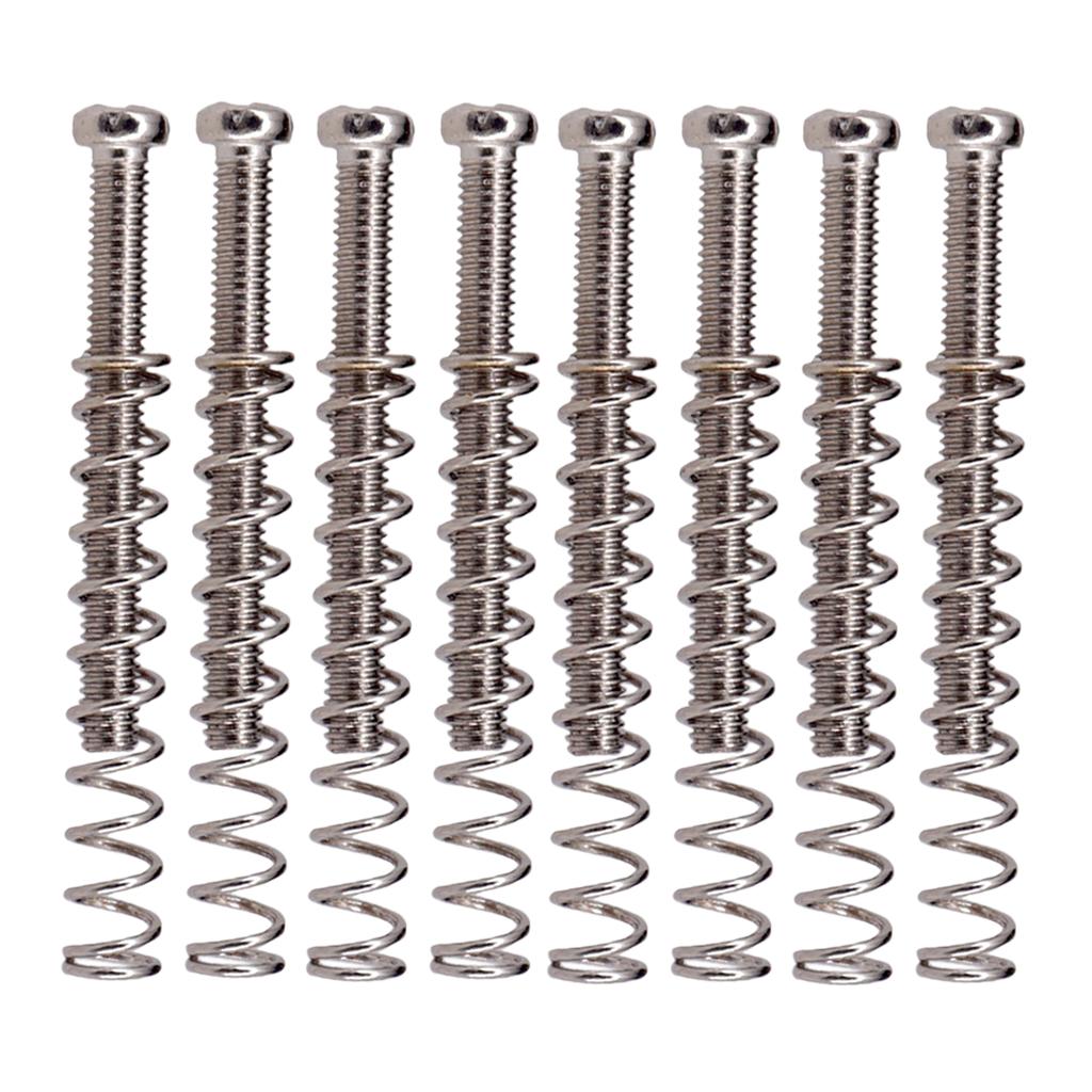 Tooyful 8 Pieces Metal Humbucker Double Coils Pickup Frame Clamp Screws + Springs for Electric Guitar Replacement Parts