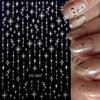 Iridescent Gold Starburst & Dots Nail Art Stickers – Women's Fantasy DIY Decals