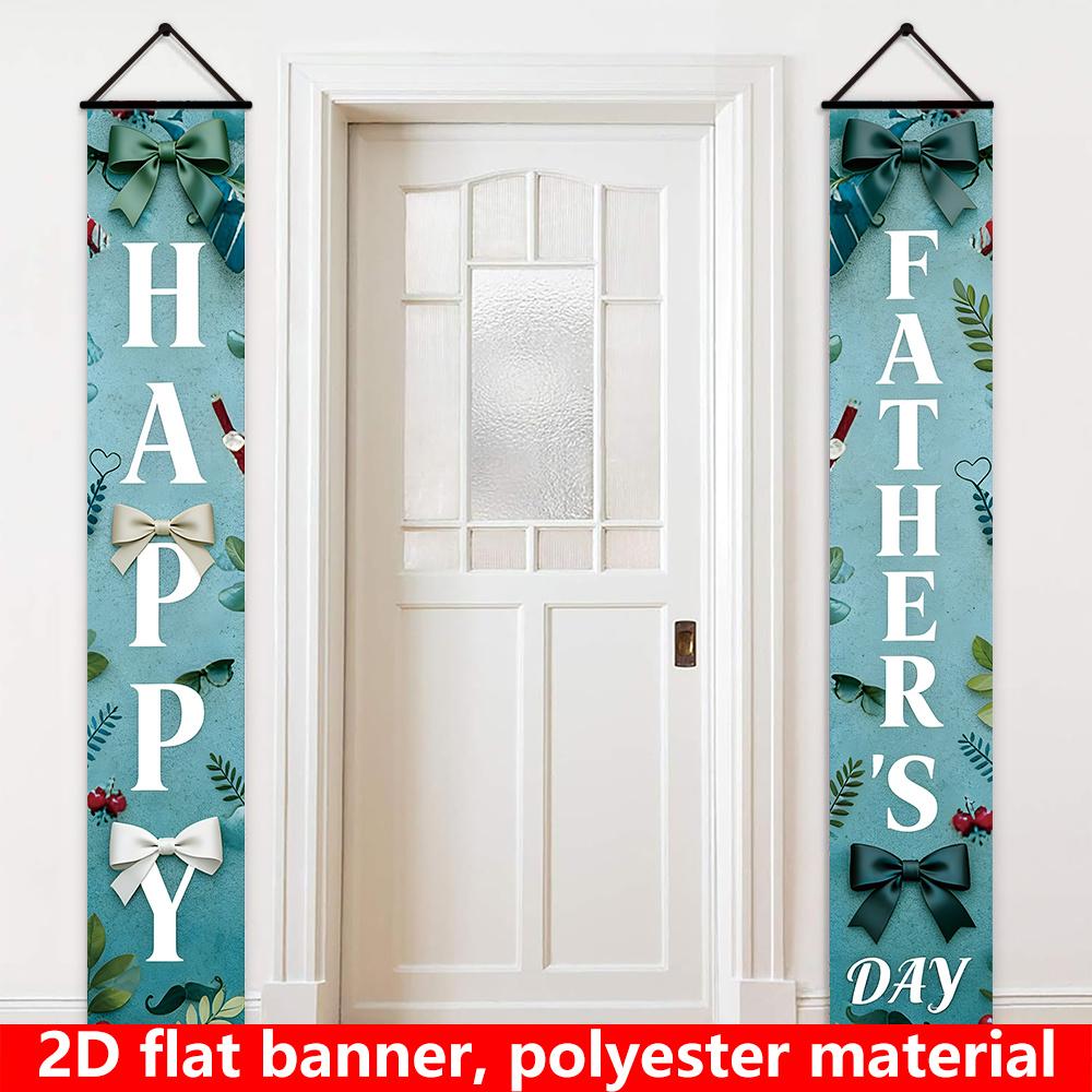2D Flat, 2D Flat - 2D Flat, 2D Flat - Two-Dimensional Flat Banner, Set of Two for Father'S Day, Measuring 180Cm by 30Cm Or 70.8 Inches by 11.8 Inches,
