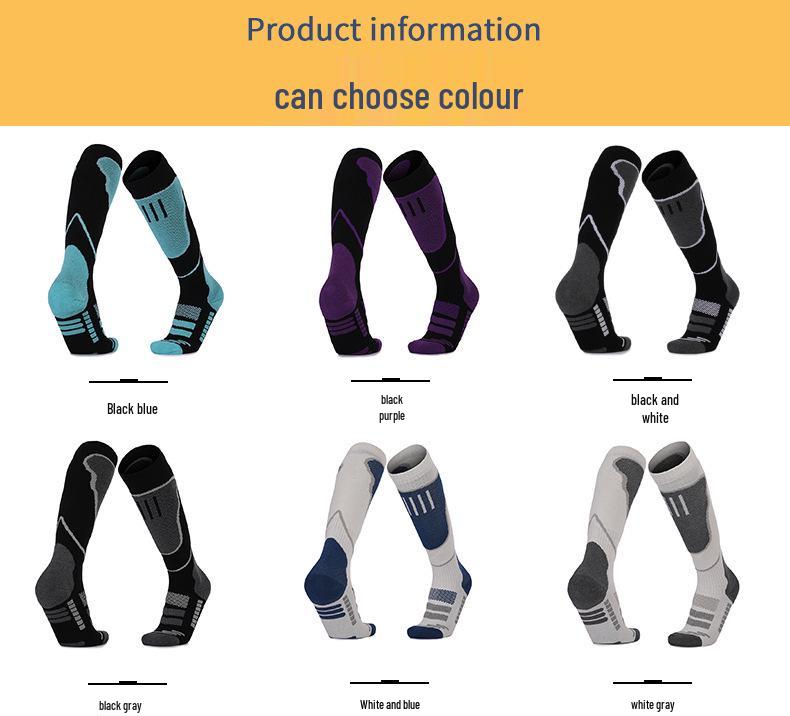 Quick-Drying Cross-Border Ski Socks for Men & Women - Terry Sports & Mountaineering Socks, Towel Bottom Snow Socks