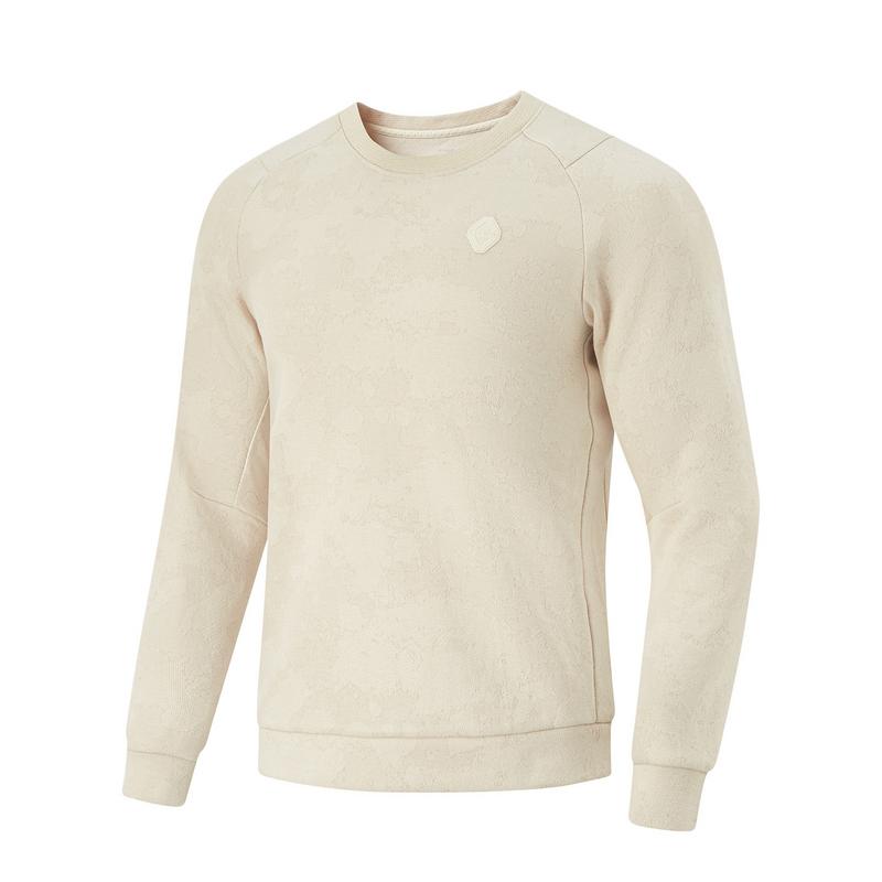 Li Ning Fitness Series Sweatshirt Men s Rock White Gray AWDU545-1 L