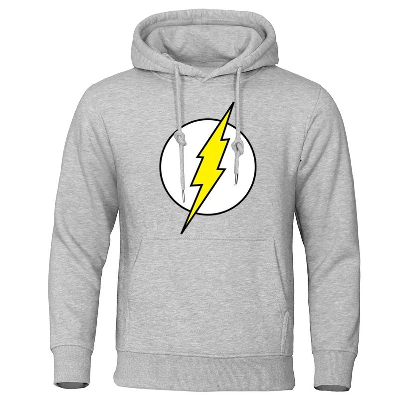 Autumn and Winter Fashion Lightning Logo with Velvet Hoodie