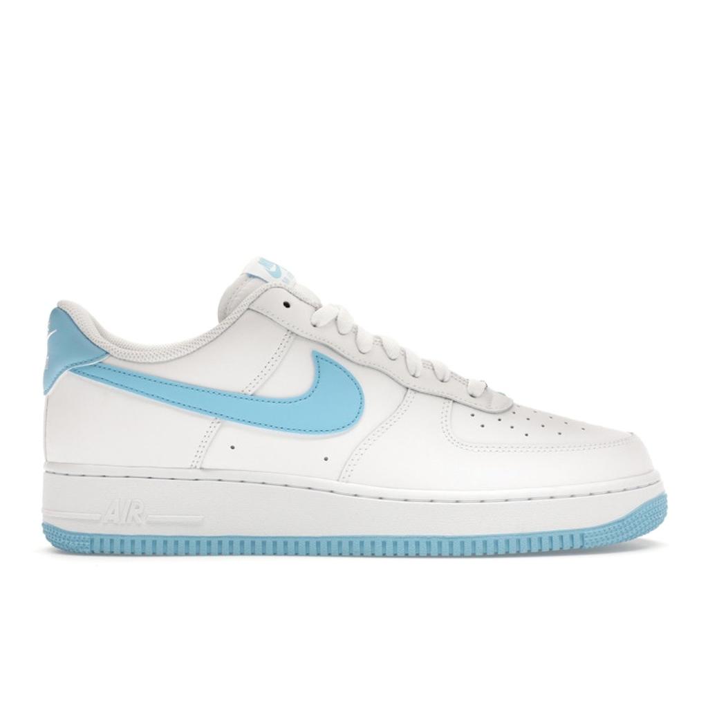 Nike Air Force 1 07 White Aquarius Blue Men Sneakers FQ4296-100