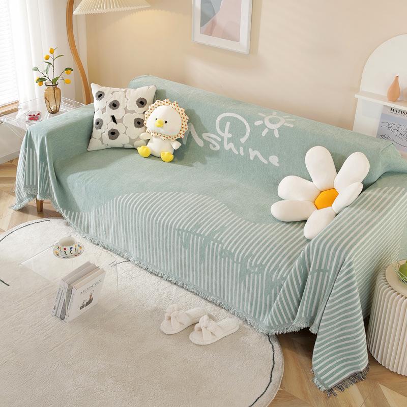 Knitting Picnic Throw Blanket Outdoor Picnic Mat Soft Sofa Blankets Towel Nap All Inclusive Couch Slipcover