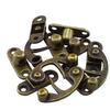 12 Pcs Antique Right Hook Hasp Latch Retro Swing Horn Lock Clasp With Mounting Screws, 1.1 X 1.3 In, Bronze - RiRi