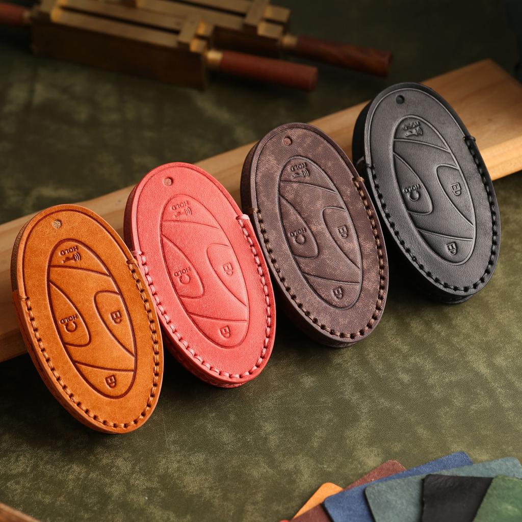 Customized Key Cover Is Suitable for Korean Hyundai Motor Pure Handmade High-end Protective Cover, Real Cowhide Key Bag Case Ring.