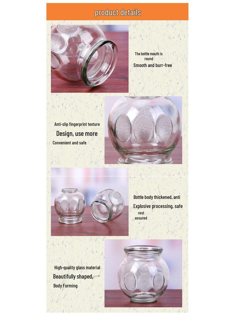 Thickened Glass Traditional Chinese Cupping Set - Health Care Vacuum Jars for Home Use