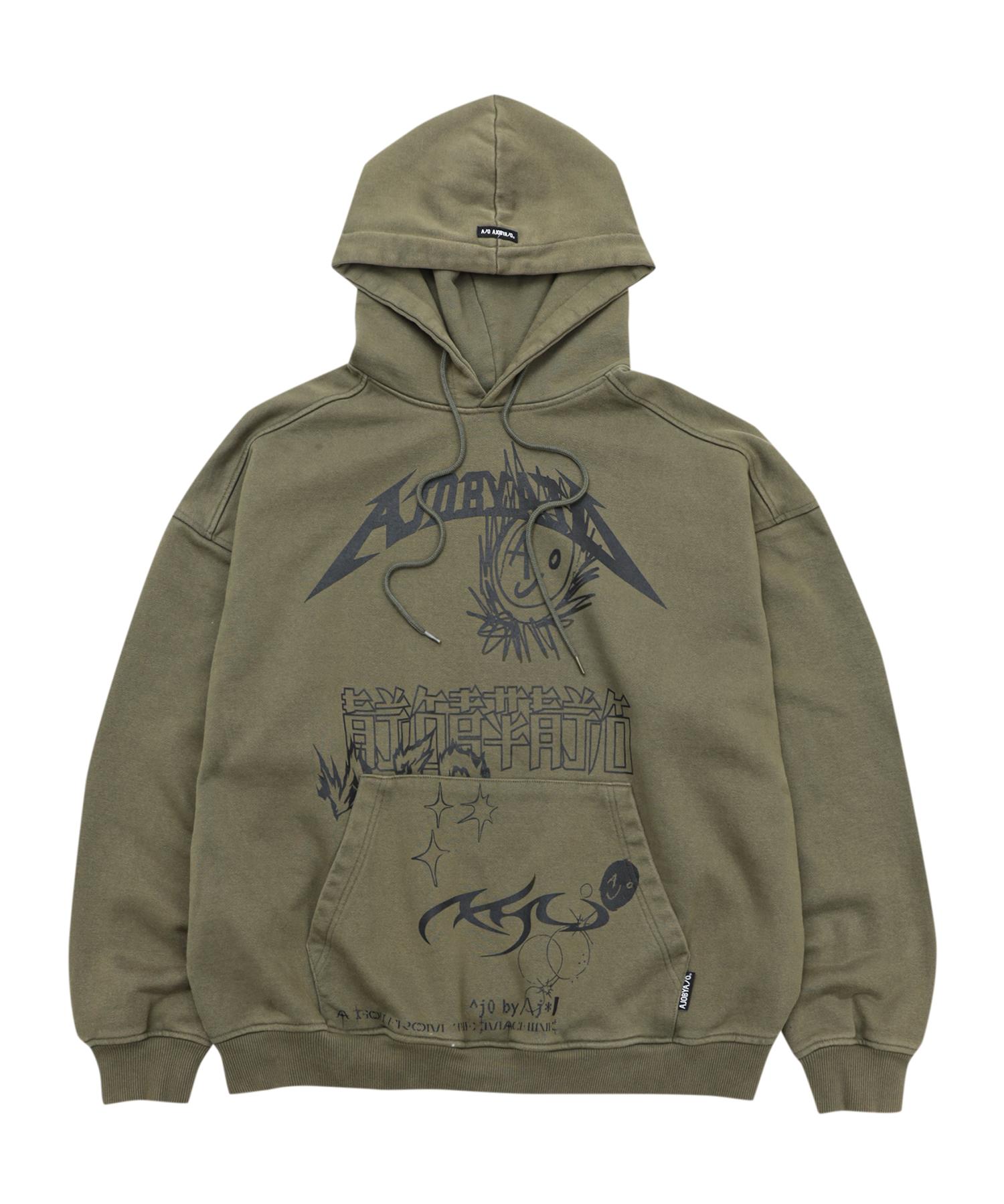 Azo By Azo [Pba] Ajolica Collage Hoodie [Khaki] Relaxed (L)