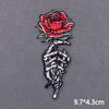 Skull Tarot Cards Fusible Embroidery Patches For Clothes Death Rock Iron On Patches For Clothing Thermoadhesive Patch On Hat/Bag