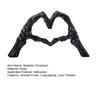 Skeleton Hands Heart Sculpture Gothic Love Gesture Statue Resin Heart Shape Skeleton Finger Gesture Figurine for Halloween Home Decor Gift