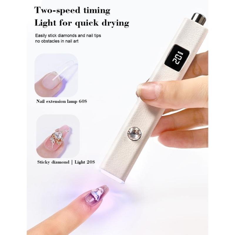 Rechargeable Magnetic Nail Dryer Cats Eye Leather Finish Light Gels Polish Curing System